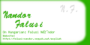 nandor falusi business card